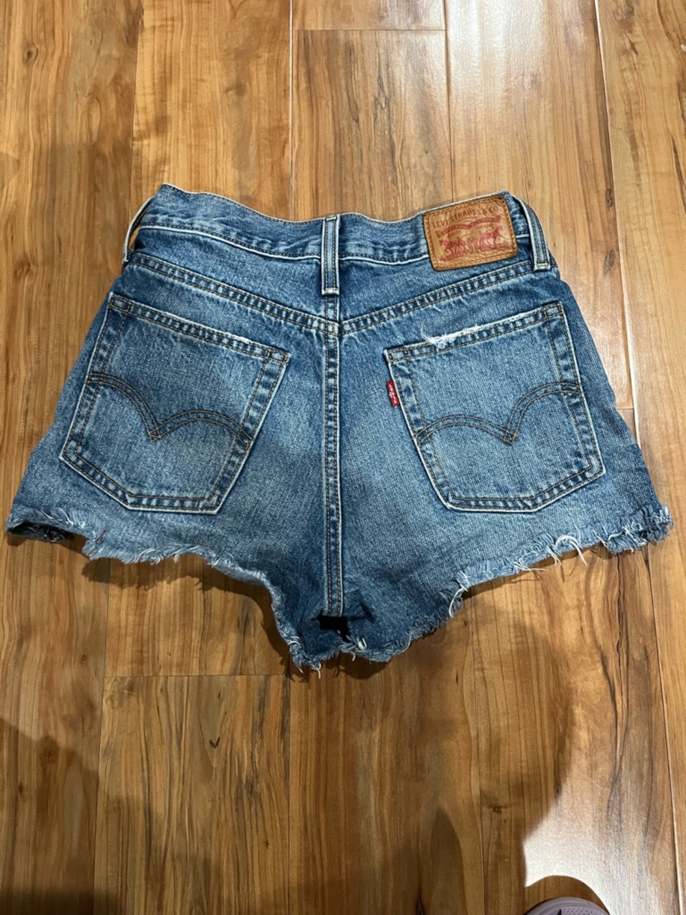 Levi's Distressed Blue Denim Cutoff Shorts - Women's